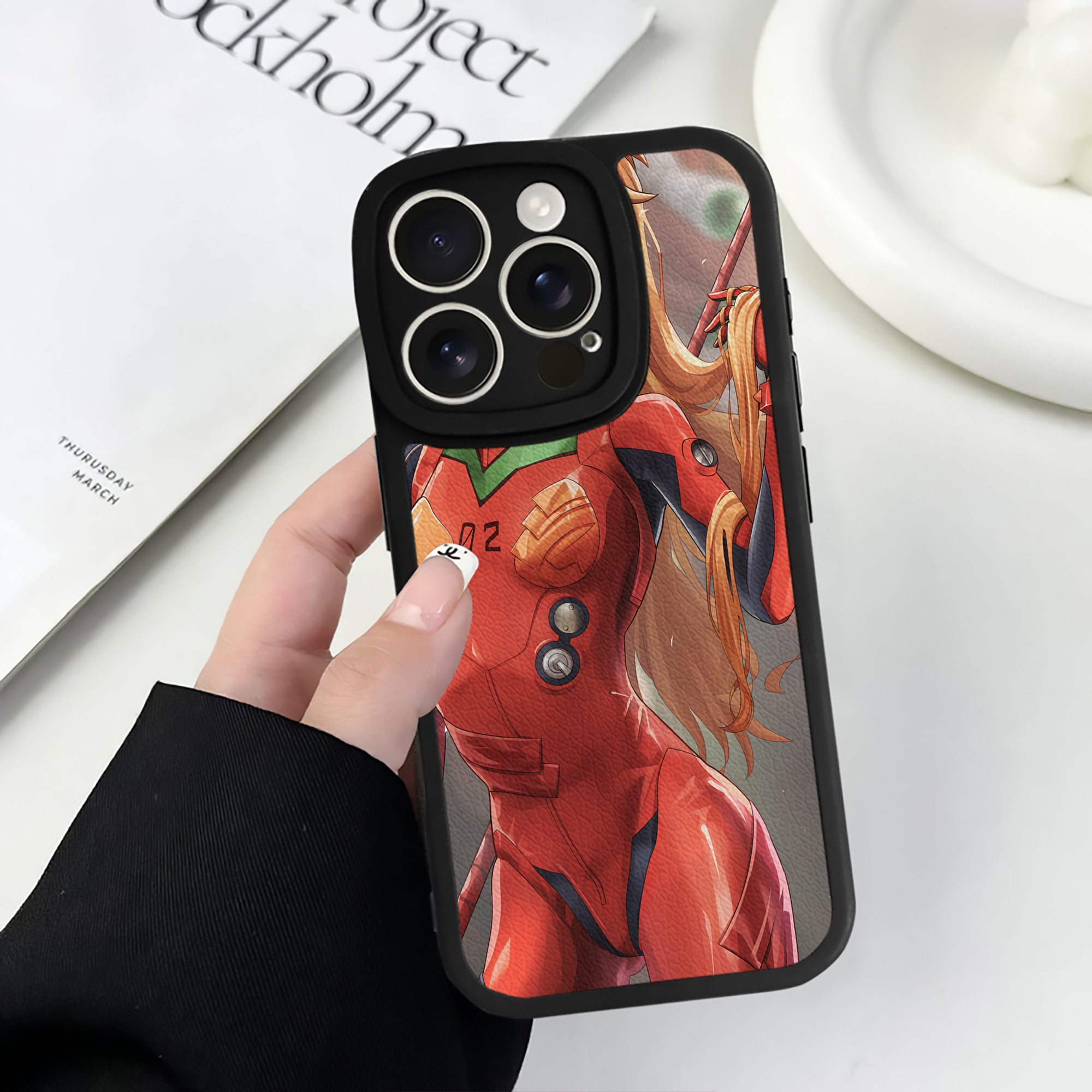 （画像用） EVA 新世紀エヴァンゲリオン 【iPhone 16シリーズ対応】シリコンスマホケース（レザー調） 材質：シリコン
